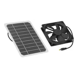 6W Solar Panel with Cooling Fan Mini Ventilator Solar Powered Exhaust Fan for Pet Dog Chicken House
