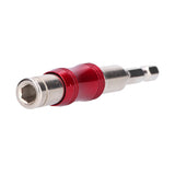 Hex Bit Tip Holder Chrome Vanadium Steel Self Locking Multi Angle Extension Rod for Electric Drill Screwdriver(Red Silver )
