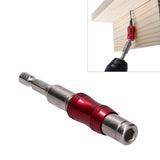 Hex Bit Tip Holder Chrome Vanadium Steel Self Locking Multi Angle Extension Rod for Electric Drill Screwdriver(Red Silver )