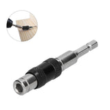 Hex Bit Tip Holder Chrome Vanadium Steel Self Locking Multi Angle Extension Rod for Electric Drill Screwdriver(Silver Black )