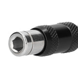 Hex Bit Tip Holder Chrome Vanadium Steel Self Locking Multi Angle Extension Rod for Electric Drill Screwdriver(Silver Black )
