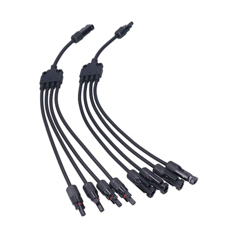 Solar Panel Connector 4 Branch Y Type Parallel Connector Solar Panel Extension Cable PV Wire Adapter In Australia - Darrahopens