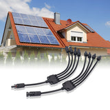 Solar Panel Connector 4 Branch Y Type Parallel Connector Solar Panel Extension Cable PV Wire Adapter