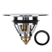 Wash Basin Bounce Drain Filter with Gasket Push Type Sink Draining Stopper Bathroom Sewer Fittings In Australia - Darrahopens