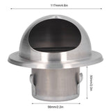 Stainless Steel Air Vent Stainless Steel Round Bull Nosed External Extractor for External Wall Exhaust 60