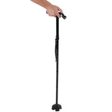 Aluminum Alloy Telescopic Crutches Walking Sticks Outdoor Elderly Cane With Torch