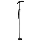 Aluminum Alloy Telescopic Crutches Walking Sticks Outdoor Elderly Cane With Torch