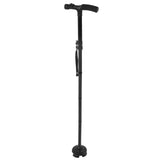 Aluminum Alloy Telescopic Crutches Walking Sticks Outdoor Elderly Cane With Torch
