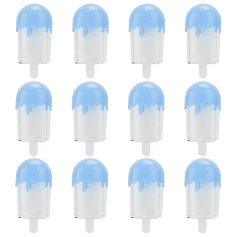 12Pcs Ice Cream Shape Candy Box Plastic Candy Case Container Wedding Party SuppliesBlue