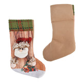 Christmas Stocking Three Dimensional Printed Christmas Stocking Gift Bag Ornament for Christmas Tree Fireplace HangingElderly
