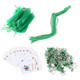 20PCS Keychain Bells Angel Stars Creative Christmas Decoration Gift Santa Claus Pendant Candy Bag Set Green