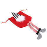 Christmas Gift Bag Faceless Santa Claus Drawstring Pouch Treat Bag for Christmas PartyRed