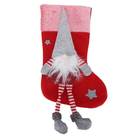 Christmas Hanging Ornaments Plush Faceless Old Man Christmas Stockings DecorationRed In Australia - Darrahopens