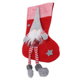 Christmas Hanging Ornaments Plush Faceless Old Man Christmas Stockings DecorationRed