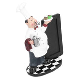 Resin Mustache Chef Figurine Fashion Small Ornaments Message Board Food Shop Hotel Decorations In Australia - Darrahopens