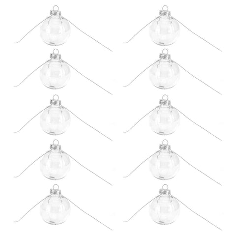 10Pcs/Set Decorative Hanging Ball Reusable Fillable Transparent Christmas Ball for Holiday Party6cm In Australia - Darrahopens