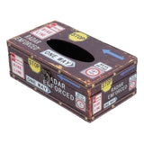 Tissue Box Vintage Composite Wood Napkin Paper Box for Household Living Room Restaurant