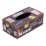 Tissue Box Vintage Composite Wood Napkin Paper Box for Household Living Room Restaurant In Australia - Darrahopens