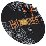 Spider Web Pattern Welcome Sign Wooden Hanging Door Hanger for Halloween Family Gathering BlackBowknot Included In Australia - Darrahopens