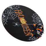 Spider Web Pattern Welcome Sign Wooden Hanging Door Hanger for Halloween Family Gathering BlackBowknot Included In Australia - Darrahopens