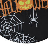 Spider Web Pattern Welcome Sign Wooden Hanging Door Hanger for Halloween Family Gathering BlackBowknot Included