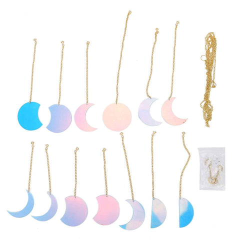 13PCS Moon Phase Wall Hanging Decor Banners Hanging Ornaments for Bedroom Home Office Nursery Wall Art In Australia - Darrahopens