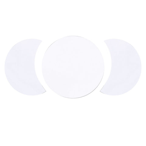 Acrylic Mirror Wall Sticker Sun Half Moon Shape Decorative Background Decal for Home UseSilver