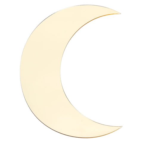 Moon Shape Mirror Wall Sticker Acrylic Decorative Background Decal for Home Office CorridorGold In Australia - Darrahopens
