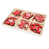 Wooden Hanging Ornaments DIY Christmas Tree Decorative Pendants Decoration AccessoriesJM02033