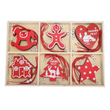 Wooden Hanging Ornaments DIY Christmas Tree Decorative Pendants Decoration AccessoriesJM02033