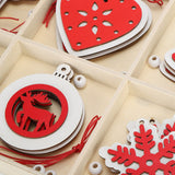 Wooden Hanging Ornaments DIY Christmas Tree Decorative Pendants Decoration AccessoriesJM02034