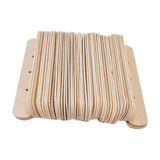 50Pcs Candle Wick Holder Birch Easy Use Reusable Wooden Wax Core Holder for Making Candles150x20mm 3 Hole