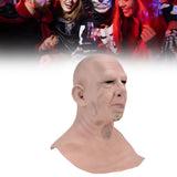 Realistic Bald Head Man Mask Latex Human Face Mask Funny Scary Halloween Costume Cosplay Props