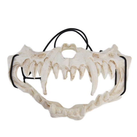 Skull Mask Latex Tiger Tooth Type Durable Waterproof Adjustable Scary Mask for Party Festival Theater In Australia - Darrahopens