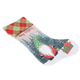 Christmas Decorative Sock Faceless Doll Pattern Children's Gift Bag for Festival Costume PartyGreen Hat