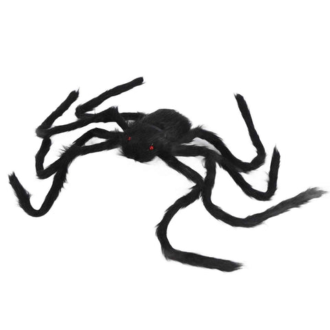 Spiders Halloween Decor Terrible Reusable Black Giant Spider Halloween Decoration for Indoor Outdoor90cm