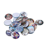 Lucky Number Button Pin Unique Pattern Button Pin Cartoon Advent Calendar Brooch24PCS Landscape Cartoon
