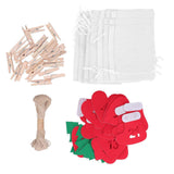 24PCS Christmas Bag Lucky Number Drawstring Christmas Sack Advent Calendar Christmas PouchWhite In Australia - Darrahopens