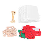 24PCS Christmas Bag Lucky Number Drawstring Christmas Sack Advent Calendar Christmas PouchWhite