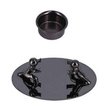 Candlestick Holder Stainless Steel Candle Holder Romantic Candle Stand Candlestick Ornament for Home DecorationBlack In Australia - Darrahopens
