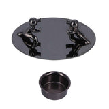 Candlestick Holder Stainless Steel Candle Holder Romantic Candle Stand Candlestick Ornament for Home DecorationBlack In Australia - Darrahopens