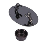 Candlestick Holder Stainless Steel Candle Holder Romantic Candle Stand Candlestick Ornament for Home DecorationBlack In Australia - Darrahopens