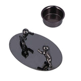 Candlestick Holder Stainless Steel Candle Holder Romantic Candle Stand Candlestick Ornament for Home DecorationBlack In Australia - Darrahopens