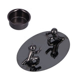 Candlestick Holder Stainless Steel Candle Holder Romantic Candle Stand Candlestick Ornament for Home DecorationBlack