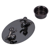 Candlestick Holder Stainless Steel Candle Holder Romantic Candle Stand Candlestick Ornament for Home DecorationBlack