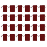 24Pcs Christmas Advent Calendar Drawstring Bags Reusable Hanging Countdown Pouch for Candy Jewelry GiftWine Red In Australia - Darrahopens