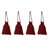 24Pcs Christmas Advent Calendar Drawstring Bags Reusable Hanging Countdown Pouch for Candy Jewelry GiftWine Red In Australia - Darrahopens