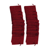 24PCS Drawstring Christmas Bag Lucky Number Gift Bag Christmas Sack Christmas Advent Calendar PouchWine Red