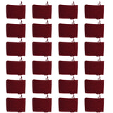 24PCS Christmas Bag Christmas Advent Calendar Countdown Pouch Drawstring Bag Sack Hanging Gift with ClipsWine Red