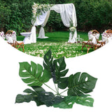 Artificial Monstera DIY Fake Monstera Leaf Artificial Plant for Garden Outdoor Wall Decoration